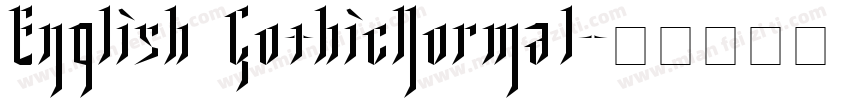 English GothicNormal字体转换